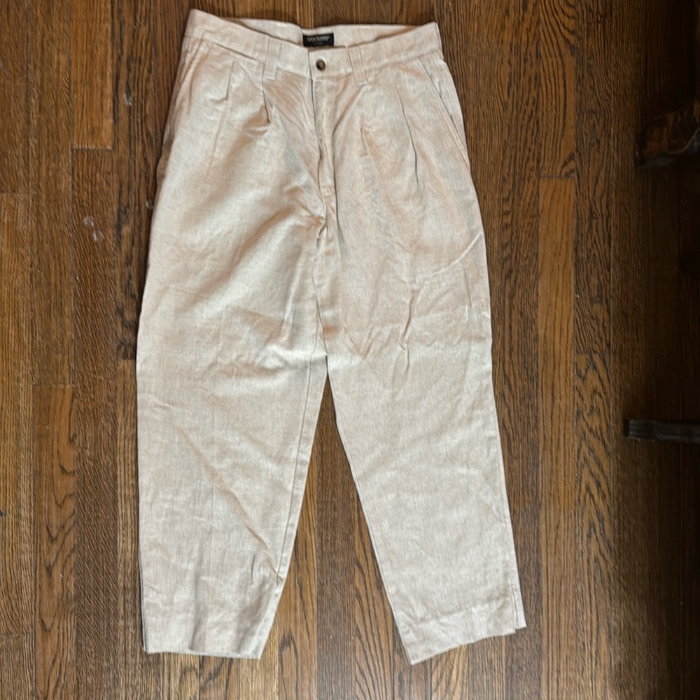 Men’s Vintage Dockers Pleated Pants - Cotton Linen Blend - 30 waist